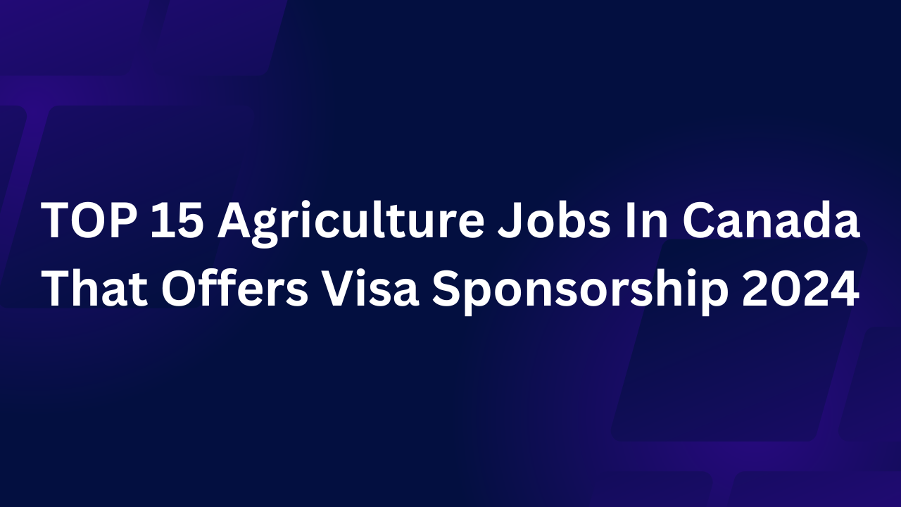 Agriculture Jobs In Canada